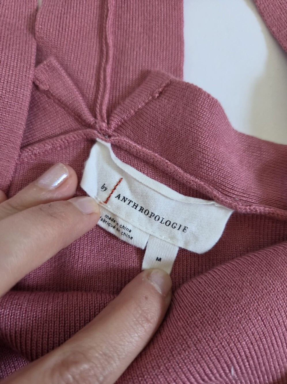 Anthopologie pink mauve soft knit tank top size M - Picture 2 of 6